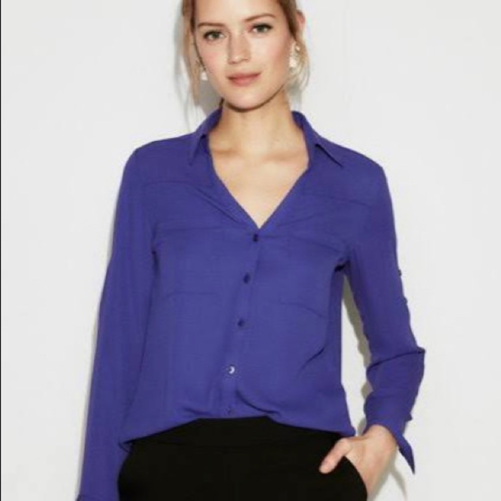 Express Purple Portofino Shirt in Purple